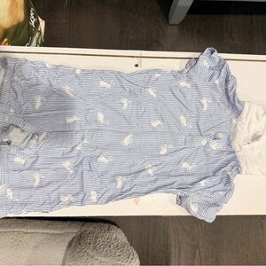 Little Sleepies Blue Striped One Piece